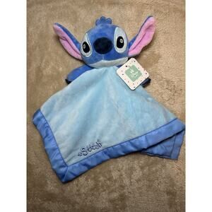 Disney Stitch Lovey Plush Security Blanket Blue Boys Girls Baby Shower Gift NEW